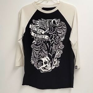 Secret Artist Collective 3/4 Sleeve T-Shirt Size S